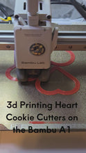 Load and play video in Gallery viewer, Heart Cookie Cutter 3 piece Set, 3d Printed, Clay cutters #heart
