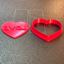 Load image into Gallery viewer, Love Heart and Stamp cutter set 3d printed #claycutter #cookiecutter #love #valentines
