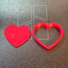 Load image into Gallery viewer, Love Heart and Stamp cutter set 3d printed #claycutter #cookiecutter #love #valentines
