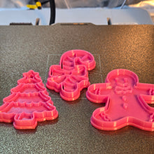 Load image into Gallery viewer, Christmas Cookie Cutter Stamp Set, Gingerbread Man  Candy Cane Tree 3d printed #cookiecutters
