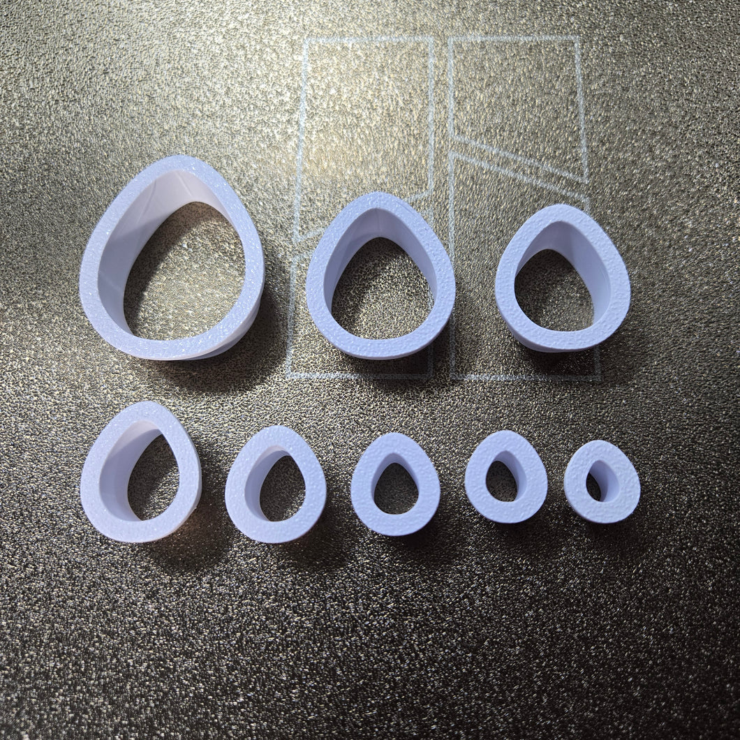 Egg Shaped Polymer Clay Earring Cutters Set #claycutters #earringcutters #polymerclaytools #3dprint