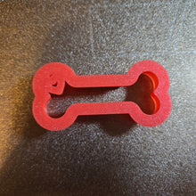 Load image into Gallery viewer, Dog Bone with Heart Cookie Cutter 3d printed petg clay cutter, #cookiecutter
