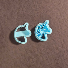 Load image into Gallery viewer, Unicorn Clay Cutter Set 3d printed on the Bambu A1 #bambulab #claycutters #unicorn
