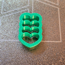 Load image into Gallery viewer, Stacked heart clay cutter 3d printed polymer clay tools
