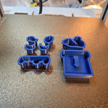 Load image into Gallery viewer, Chimney Santa Cookie Cutter Stamp Set, 3d printed, #Christmascookie #santa #cookiecutter #petg
