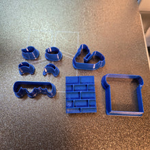 Load image into Gallery viewer, Chimney Santa Cookie Cutter Stamp Set, 3d printed, #Christmascookie #santa #cookiecutter #petg
