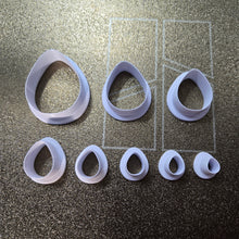 Load image into Gallery viewer, Egg Shaped Polymer Clay Earring Cutters Set #claycutters #earringcutters #polymerclaytools #3dprint
