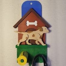 Load image into Gallery viewer, Dog Walk Station, dog walking supplies holder, canine home decor, doggie couture
