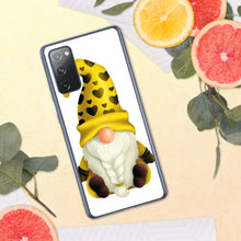 Load image into Gallery viewer, Cute Gnome Samsung Phone Case, yellow gnome with hearts phone case, gnome, tomte, Samsung Galaxy S phone case gonk,
