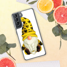 Load image into Gallery viewer, Cute Gnome Samsung Phone Case, yellow gnome with hearts phone case, gnome, tomte, Samsung Galaxy S phone case gonk,
